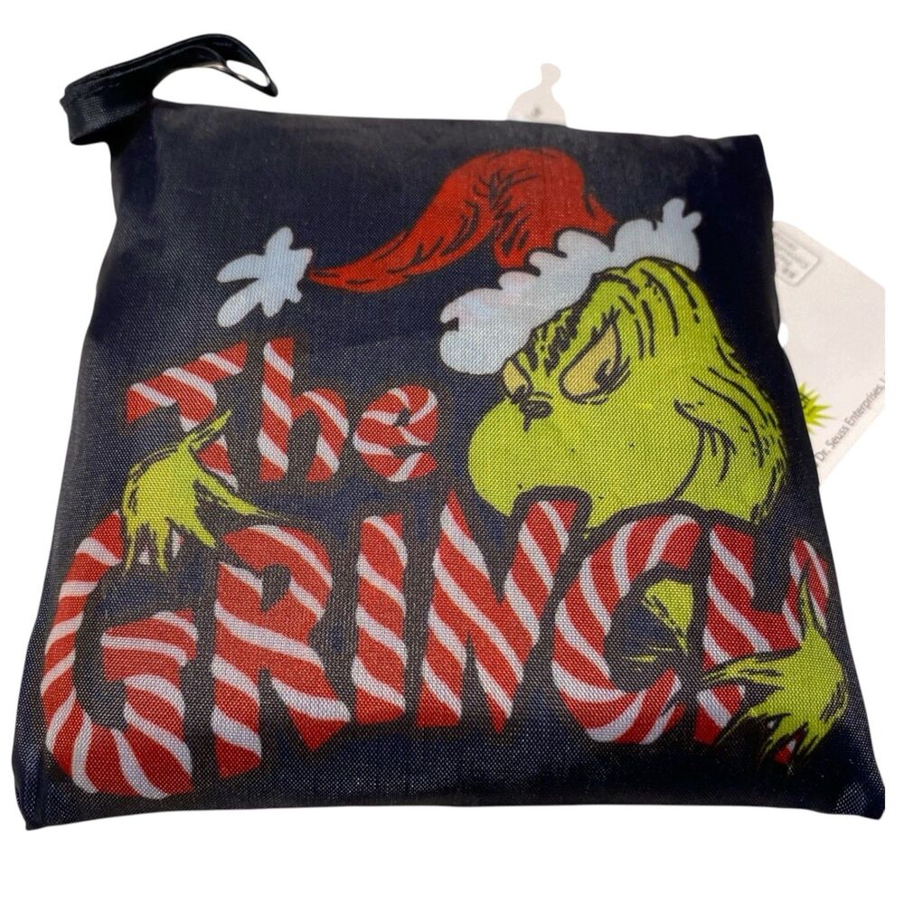 PRIMARK Grinch Black Foldaway Tote Santa Stole Christmas Seuss 2025 Presents